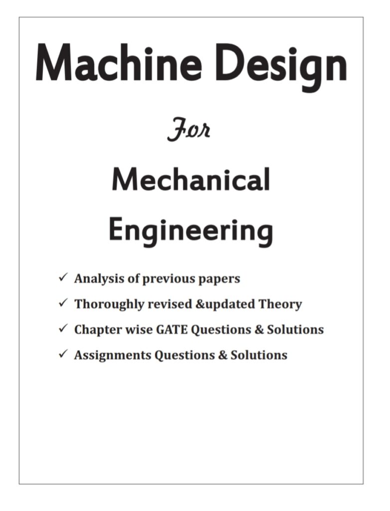 Machine Design for Mechanical Engineering Complete Study Material for