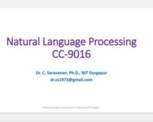 Natural Language Processing Notes - NIT Durgapur