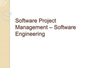 Software Project Management - Software Engineering