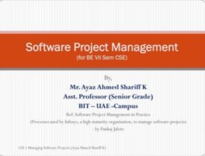 Software Project Management for BE Computer Science Engineering