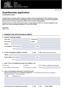 Printable Legal Guardianship Forms PDF Free Download