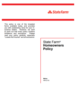 State Farm Homeowners Policy PDF Free Download