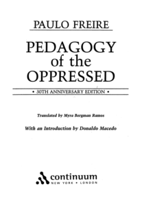 Pedagogy Of The Oppressed PAULO FREIRE PDF Free Download