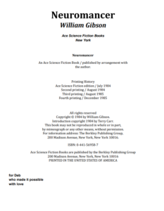 Neuromancer WILLIAM GIBSON PDF Free Download